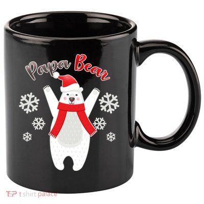 Christmas Papa Bear 11oz C Handle Ceramic Mug