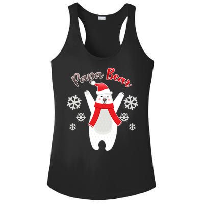 Christmas Papa Bear Ladies PosiCharge Competitor Racerback Tank