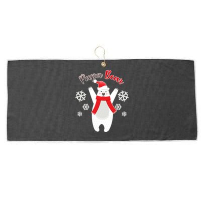 Christmas Papa Bear Large Microfiber Waffle Golf Towel