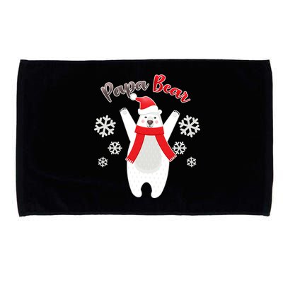 Christmas Papa Bear Microfiber Hand Towel