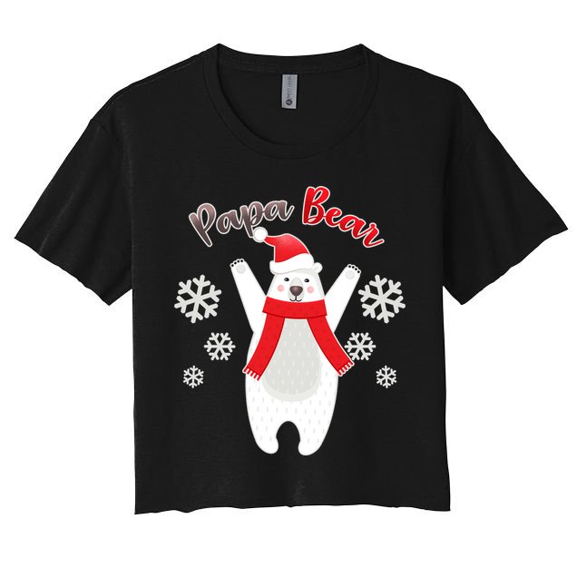 Christmas Papa Bear Crop Top
