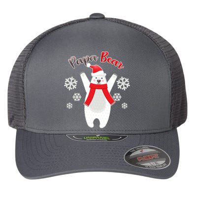 Christmas Papa Bear Flexfit Unipanel Trucker Cap