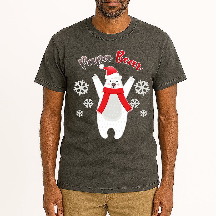 Christmas Papa Bear Tall T-Shirt