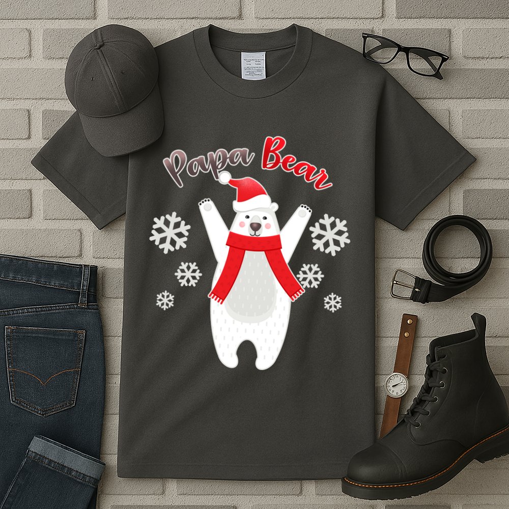 Christmas Papa Bear Tall T-Shirt