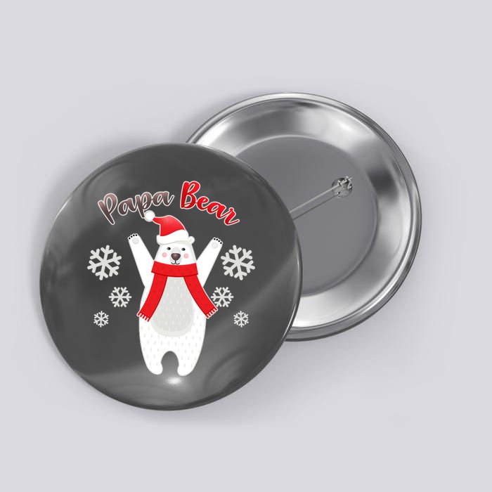 Christmas Papa Bear Button