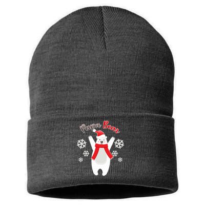 Christmas Papa Bear Sustainable Knit Beanie