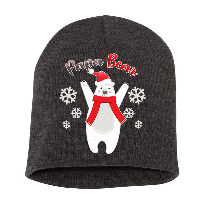 Christmas Papa Bear Short Acrylic Beanie