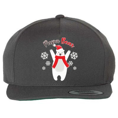 Christmas Papa Bear Wool Snapback Cap