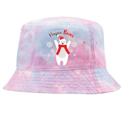 Christmas Papa Bear Tie-Dyed Bucket Hat