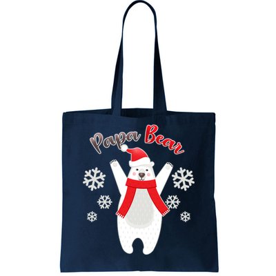 Christmas Papa Bear Tote Bag