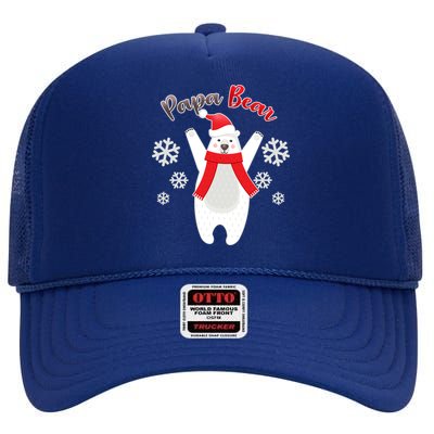 Christmas Papa Bear High Crown Mesh Back Trucker Hat