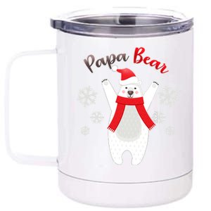 Christmas Papa Bear 12 oz Stainless Steel Tumbler Cup