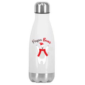 Christmas Papa Bear Stainless Steel Insulated Water Bottle