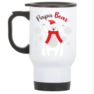 Christmas Papa Bear Stainless Steel Travel Mug