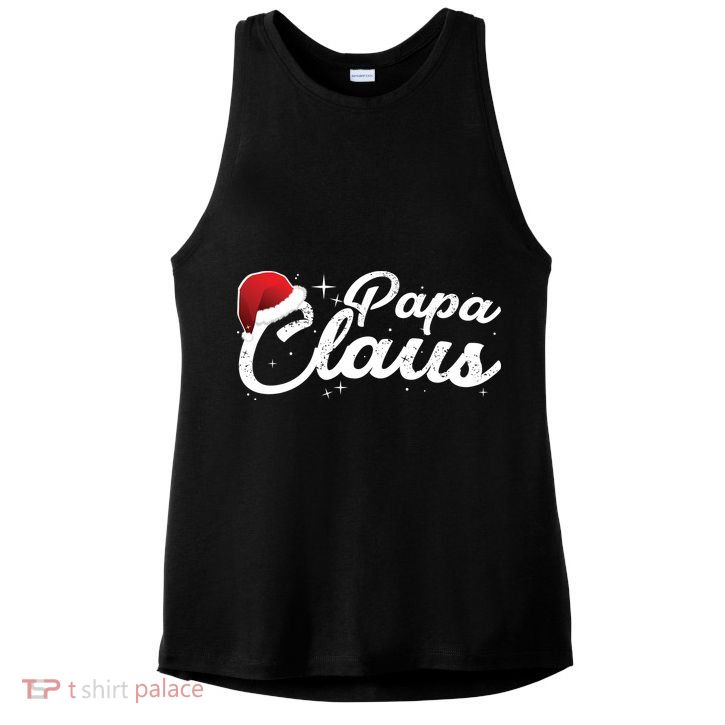 Christmas Papa Claus  Ladies PosiCharge Tri-Blend Wicking Tank