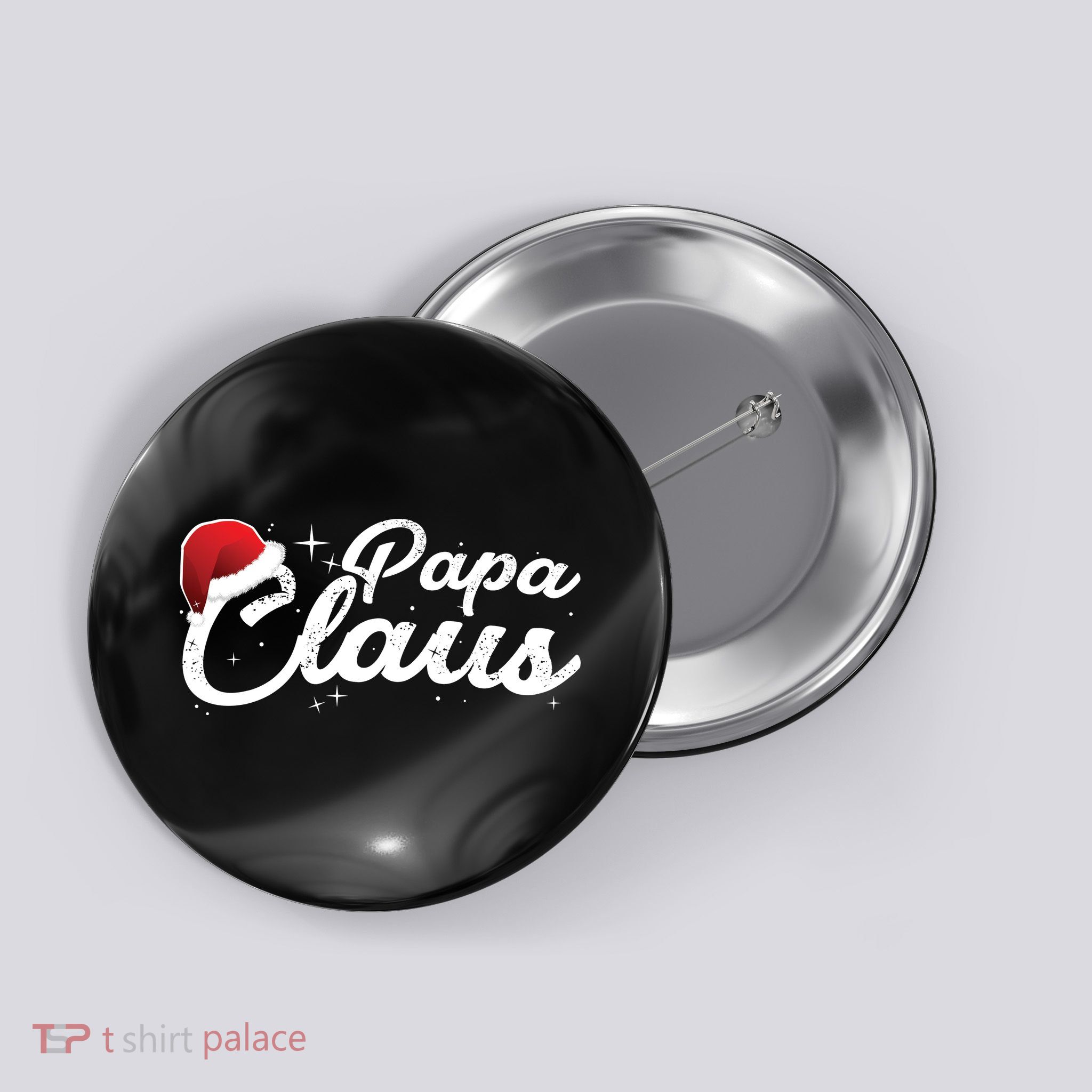 Christmas Papa Claus  Button