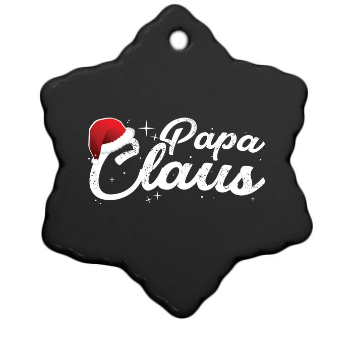 Christmas Papa Claus  Ceramic Star Ornament