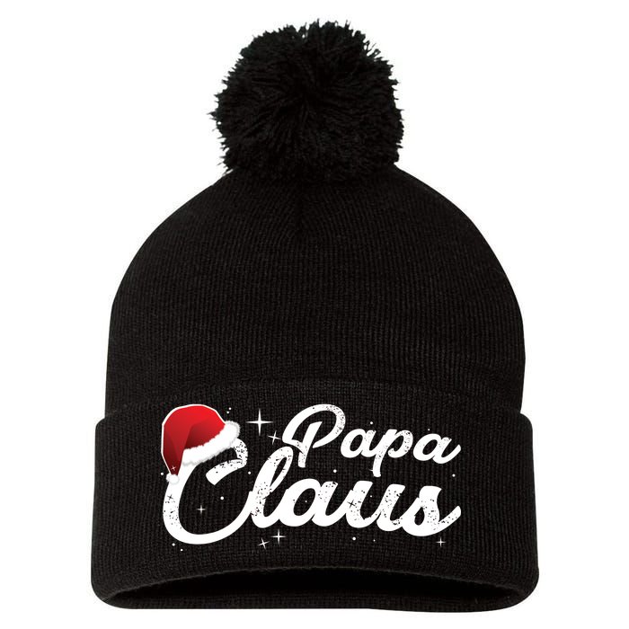 Christmas Papa Claus  Pom Pom 12in Knit Beanie