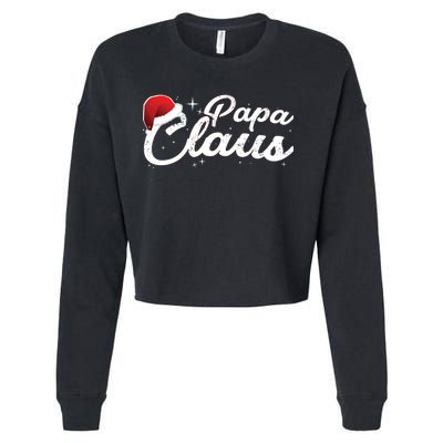 Christmas Papa Claus  Cropped Pullover Crew