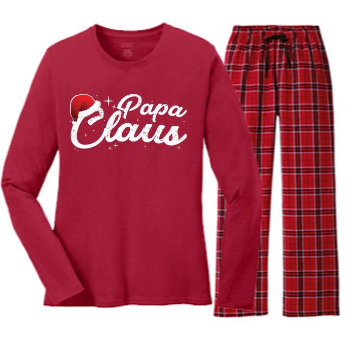 Christmas: Papa Claus Women's Long Sleeve Flannel Pajama Set 