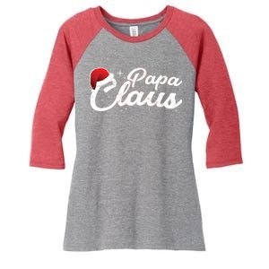 Christmas: Papa Claus Women's Tri-Blend 3/4-Sleeve Raglan Shirt