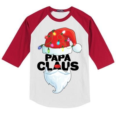 Christmas Papa Claus  Kids Colorblock Raglan Jersey