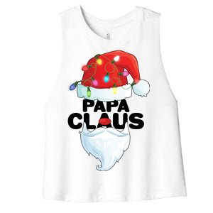 Christmas: Papa Claus Women's Racerback Cropped Tank