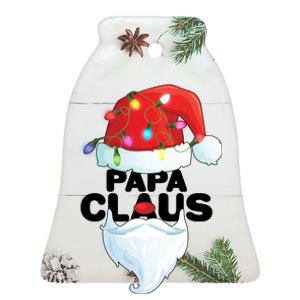 Christmas Papa Claus  Ceramic Bell Ornament