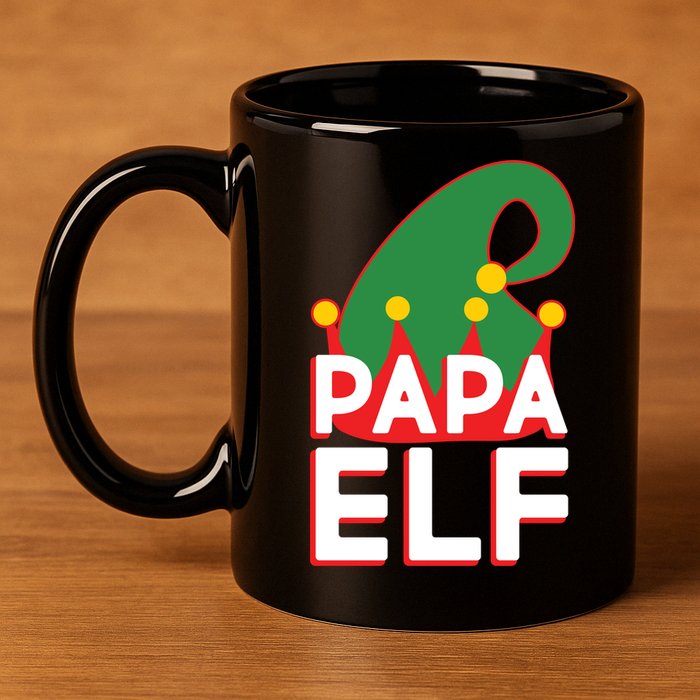 Christmas: Papa Elf 11oz C Handle Ceramic Mug