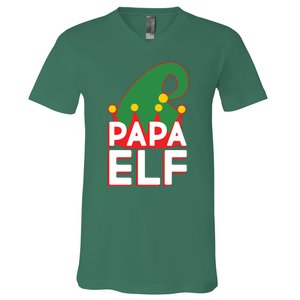 Christmas: Papa Elf V-Neck T-Shirt