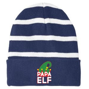 Christmas: Papa Elf Striped Beanie with Solid Band