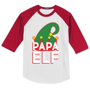 Christmas: Papa Elf Kids Colorblock Raglan Jersey