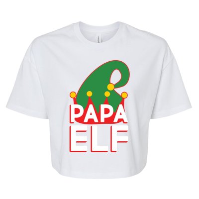 Christmas: Papa Elf Bella+Canvas Jersey Crop Tee