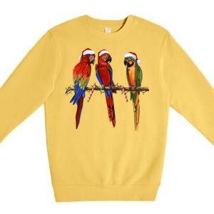 Christmas Parrots Premium Crewneck Sweatshirt