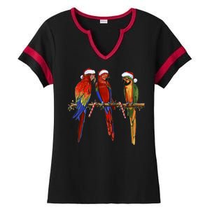 Christmas Parrots Ladies Halftime Notch Neck Tee