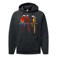 Christmas Parrots Performance Fleece Hoodie