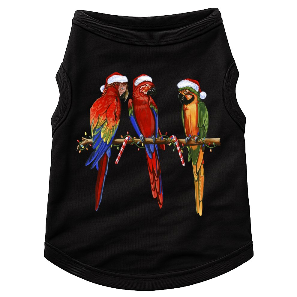Christmas Parrots Doggie Tank