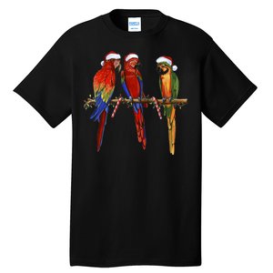 Christmas Parrots Tall T-Shirt