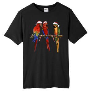 Christmas Parrots Tall Fusion ChromaSoft Performance T-Shirt