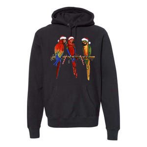 Christmas Parrots Premium Hoodie