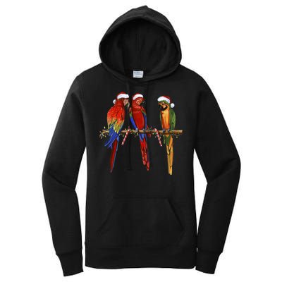 Christmas Parrots Women's Pullover Hoodie