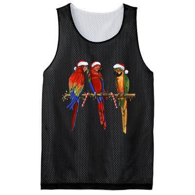 Christmas Parrots Mesh Reversible Basketball Jersey Tank