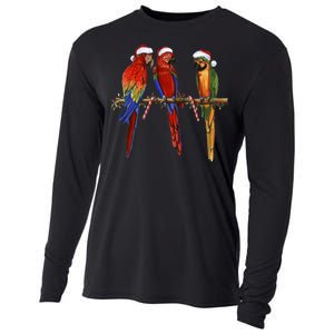 Christmas Parrots Cooling Performance Long Sleeve Crew