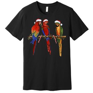 Christmas Parrots Premium T-Shirt