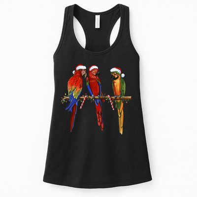 Christmas Parrots Womens Tank Top