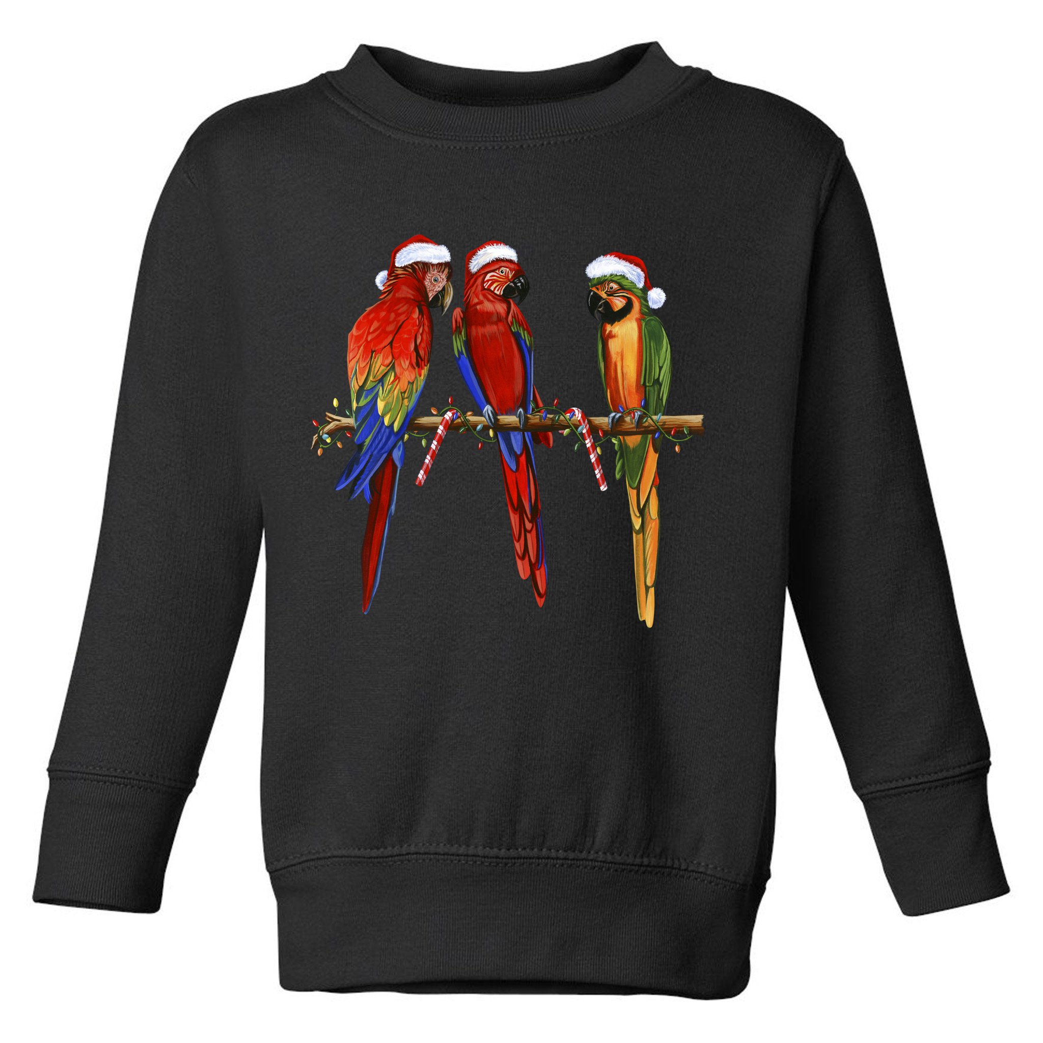 Christmas Parrots Toddler Sweatshirt