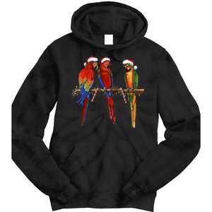 Christmas Parrots Tie Dye Hoodie