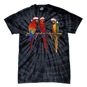 Christmas Parrots Tie-Dye T-Shirt