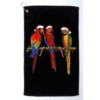 Christmas Parrots Golf Towel