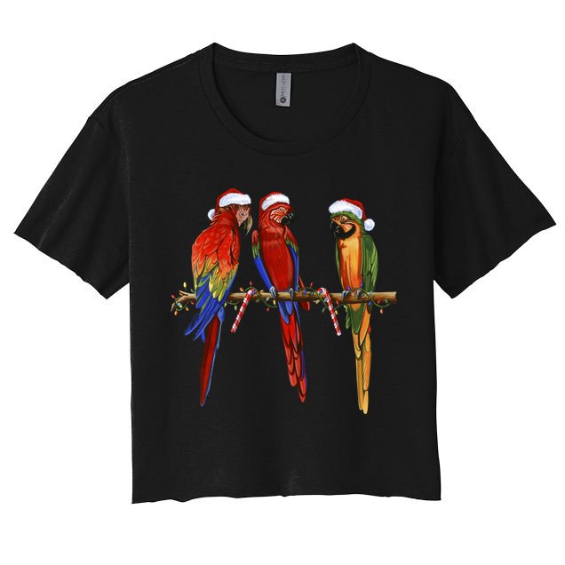 Christmas Parrots Crop Top